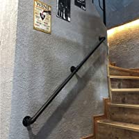 OUG- Barandilla de Hierro Forjado Negro- barandilla Antideslizante para escaleras- Poste de Apoyo para el Pasillo de…